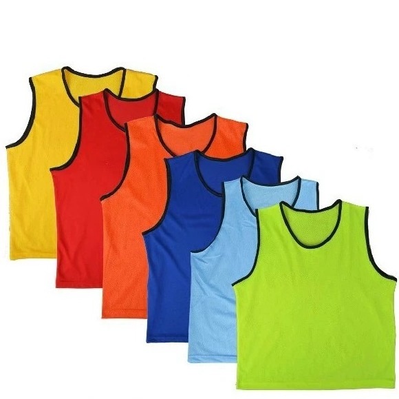 2024 Cheap Custom Sports Mesh Pennies Basketball Football Scrimmage Training Vests Reversible Soccer Bibs