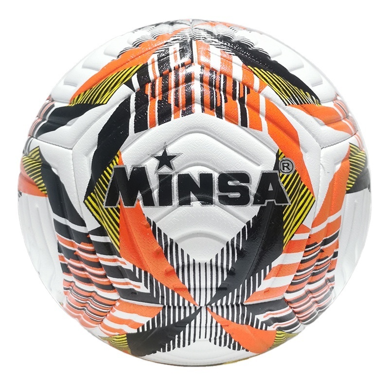 B7645 MINSA Customized Printed PU TPU PVC Football & Soccer Sporting Equipment Competition Quality Custom Size Balls