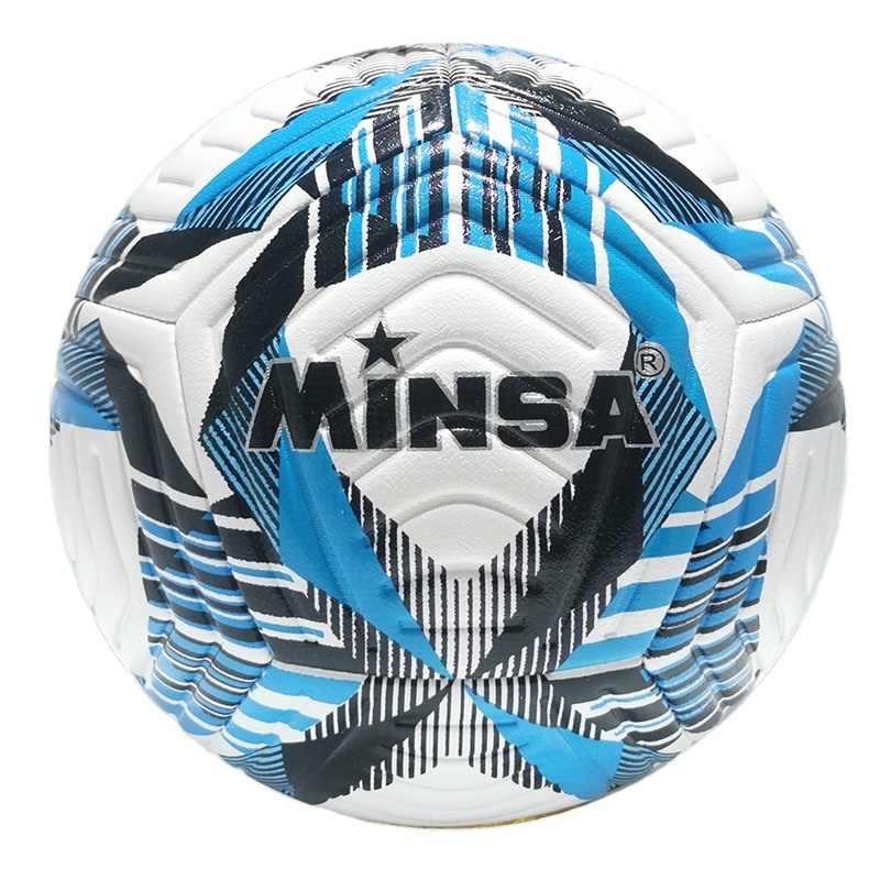 B7645 MINSA Customized Printed PU TPU PVC Football & Soccer Sporting Equipment Competition Quality Custom Size Balls