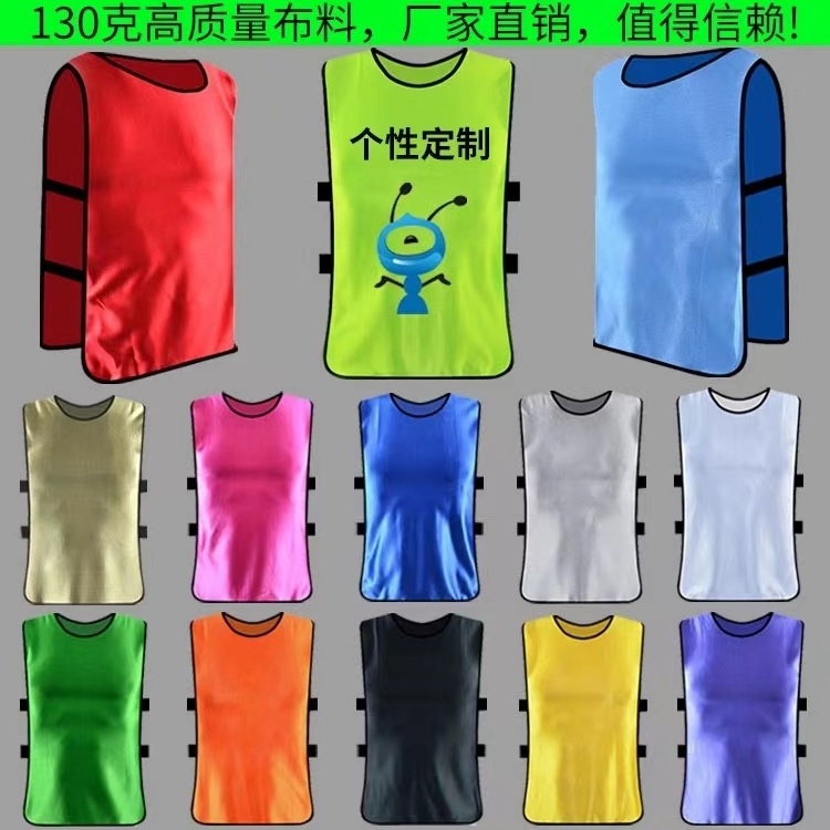 Reversible Youth Children Mesh Sports Bibs Basketball Football Training Vest With Custom Logo Pinnie Soccer Bibs