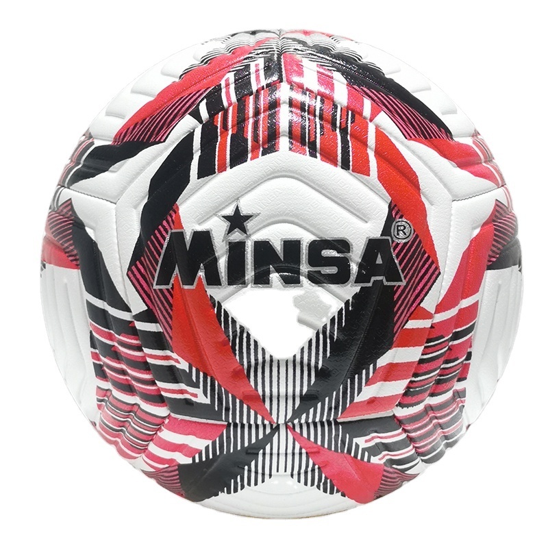 B7645 MINSA Customized Printed PU TPU PVC Football & Soccer Sporting Equipment Competition Quality Custom Size Balls