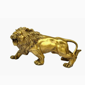 Indoor and Outdoor Decorative Metal Brass Lion Statue