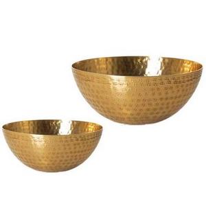 Metal Gold Hammered Bowl