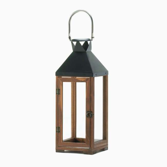 Wood and Metal Home Decorative Candle Lantern