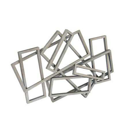 Rectangles Silver Metal Wall Decor Wall Decoration