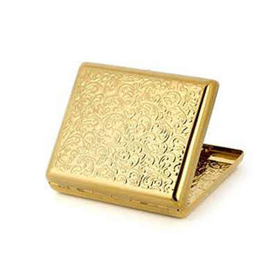 Brass Gold Cigarette Case Holder