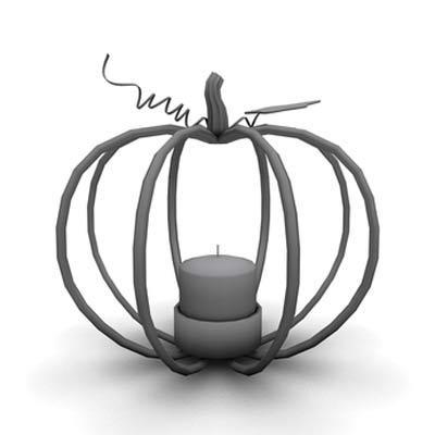 Iron Pumpkin Tea Light Christmas Candle Holder