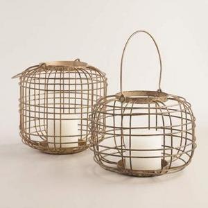 Metal Iron Hurricane Candle Lantern