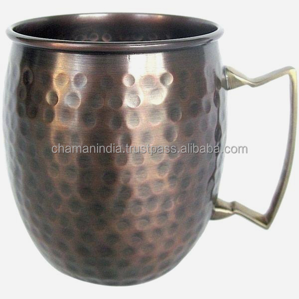 Hammered Antique Copper Mug