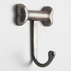 Aluminum Metal Silver Iron Bone Wall Hook