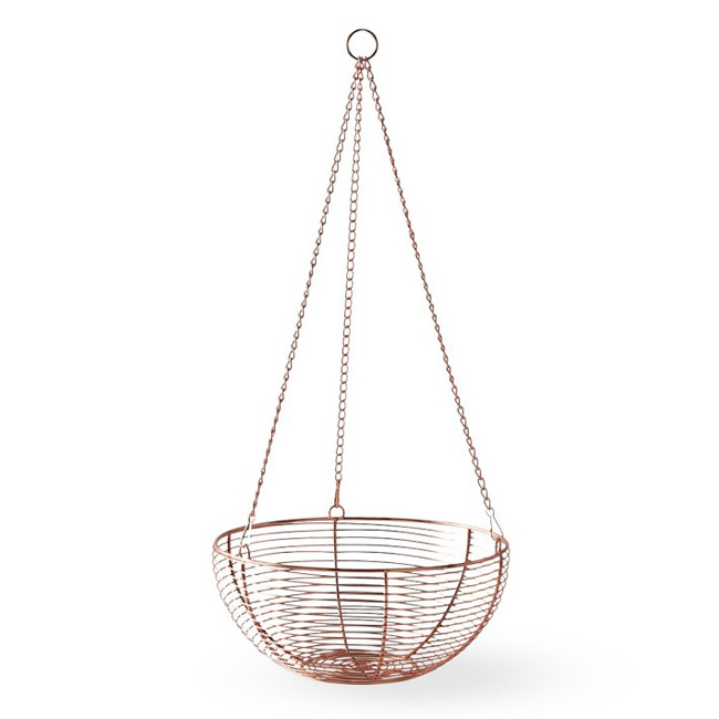 Copper Metal Wire Hanging Garden Basket