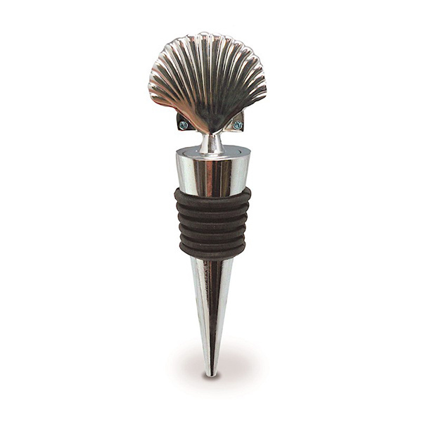 Shell Silver Metal Wine Bottle Stopper