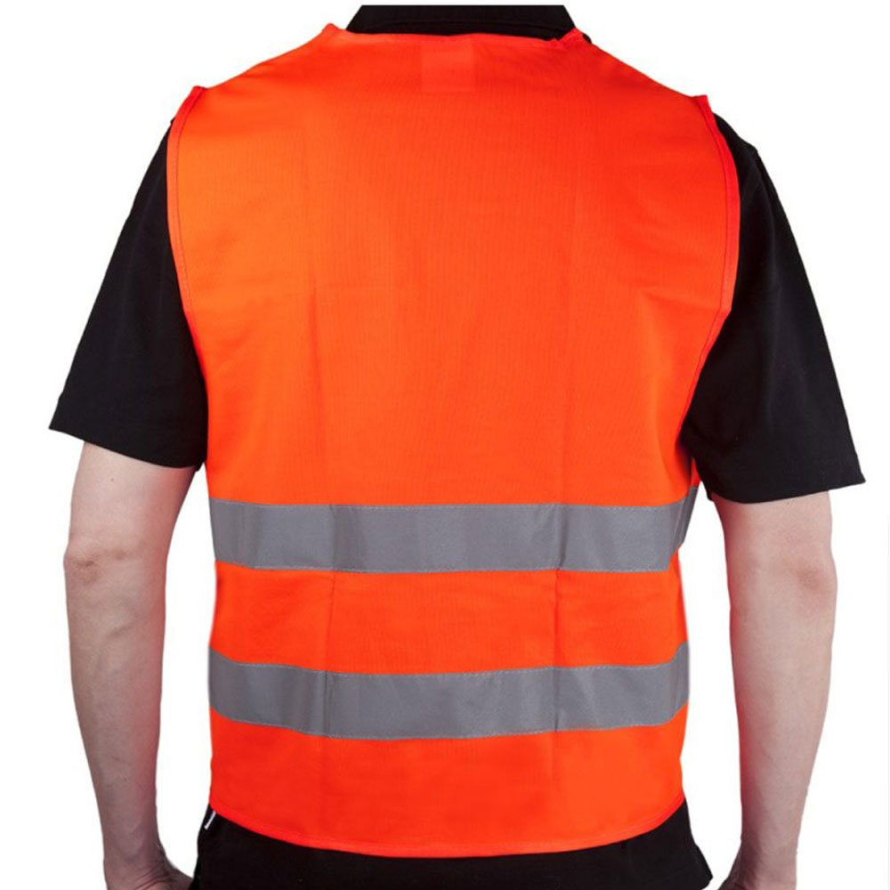 High Visibility Zipper Front Safety Vest Reflective Construction Workwear Reflective Basic Surveyor Safety Vest With no Pocket