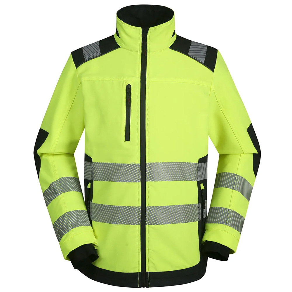 High Quality Work Wear Jackets for Men Reflector Jackets Sustainable yellow Safety Jackets For Construction Multiple Pockets