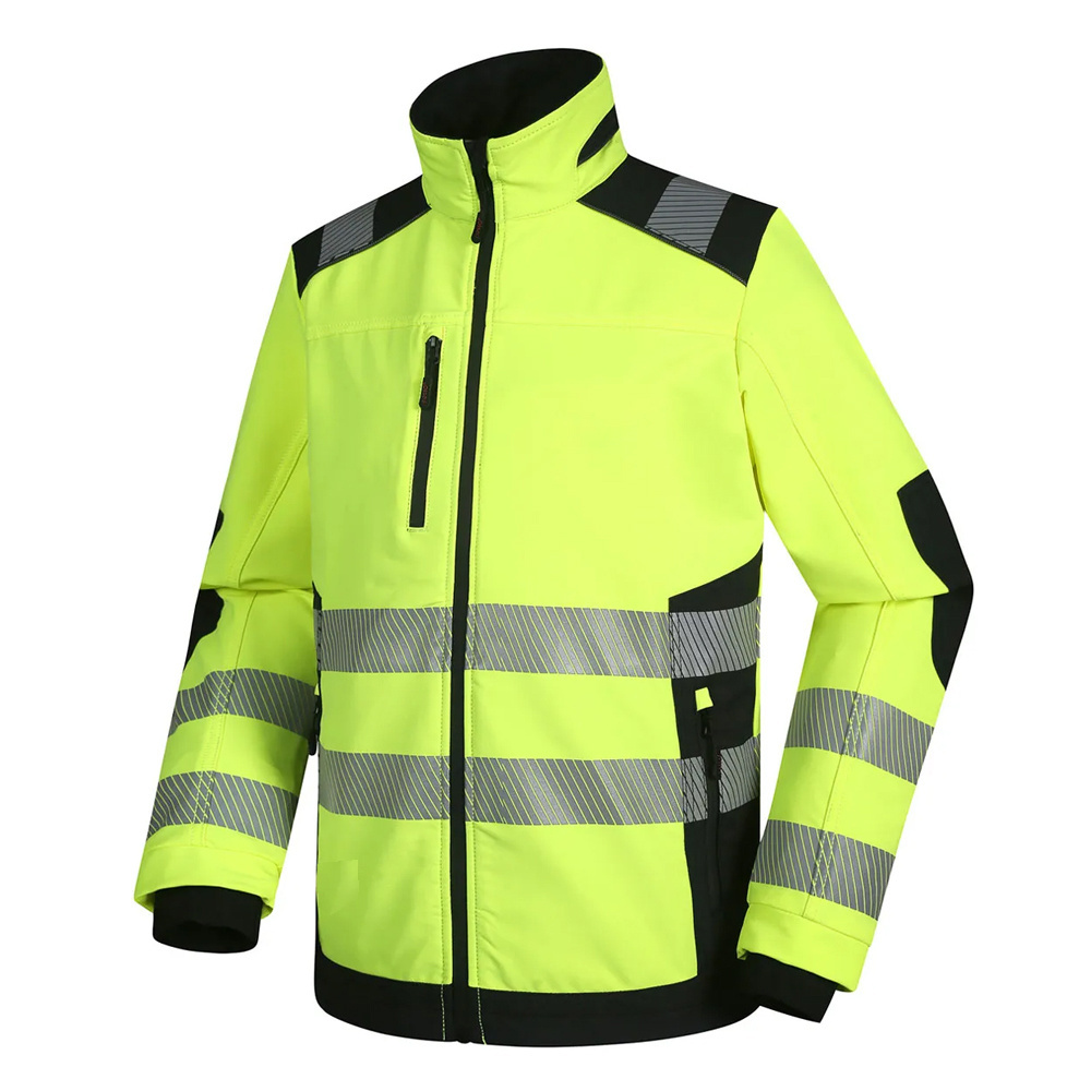 High Quality Work Wear Jackets for Men Reflector Jackets Sustainable yellow Safety Jackets For Construction Multiple Pockets