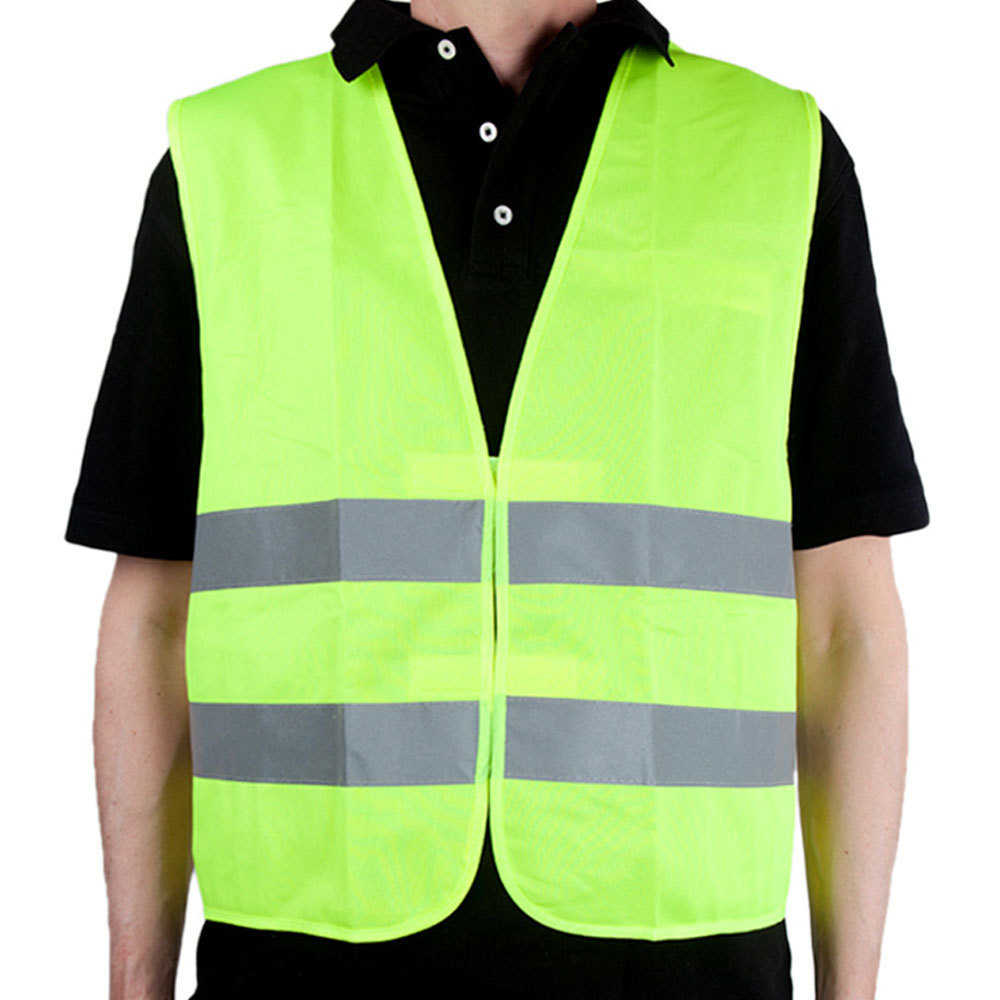 High Visibility Zipper Front Safety Vest Reflective Construction Workwear Reflective Basic Surveyor Safety Vest With no Pocket