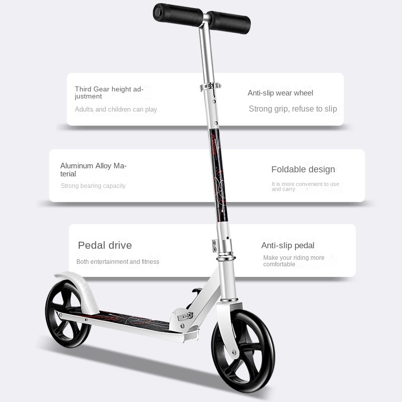 Youth adult scooter two-wheel foldable work campus scooter Walker car