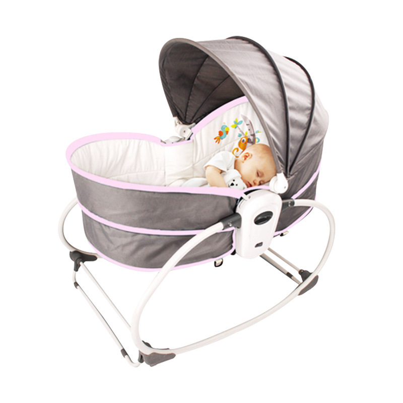 Newborn rocking chair Baby swing cradle Baby cradle 0-3Year-Old smart five-in-one music vibration quantity discount