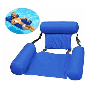 Inflatable Foldable Floating Row Swimming Pool Water Sports Lounger Chair