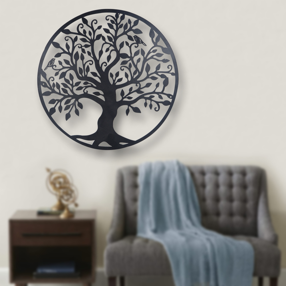 Nordic Fashion Abstract Indoor Decoration Living Room Wall Hanging 3D Tree Metal Wall Art Home Decor