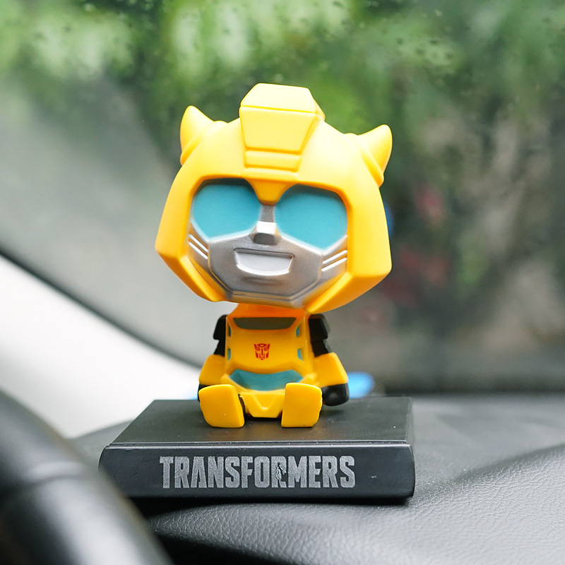 Custom Autobots Spring Bobble Head Doll Car Decoration Cartoon Marvel Action Figure Car Ornament Resin Bobblehead