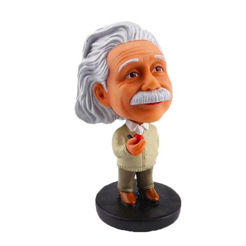 Customized Resin Famous People Figurine Decorative Custom Bobblehead Einstein Bobble Head Dolls Office Desktop Decoration