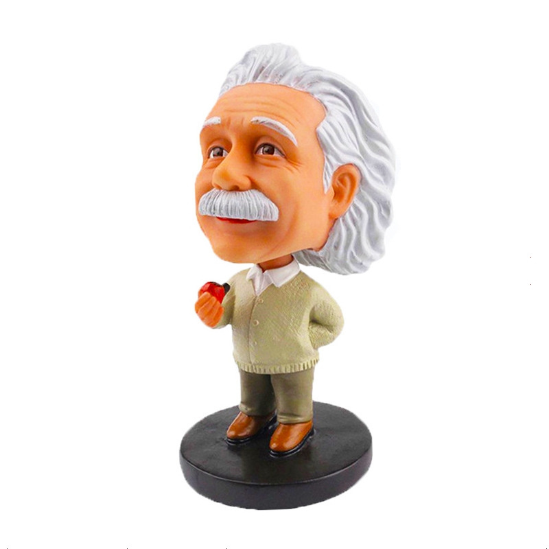 Customized Resin Famous People Figurine Decorative Custom Bobblehead Einstein Bobble Head Dolls Office Desktop Decoration