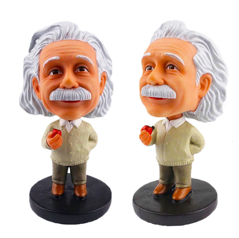 Customized Resin Famous People Figurine Decorative Custom Bobblehead Einstein Bobble Head Dolls Office Desktop Decoration