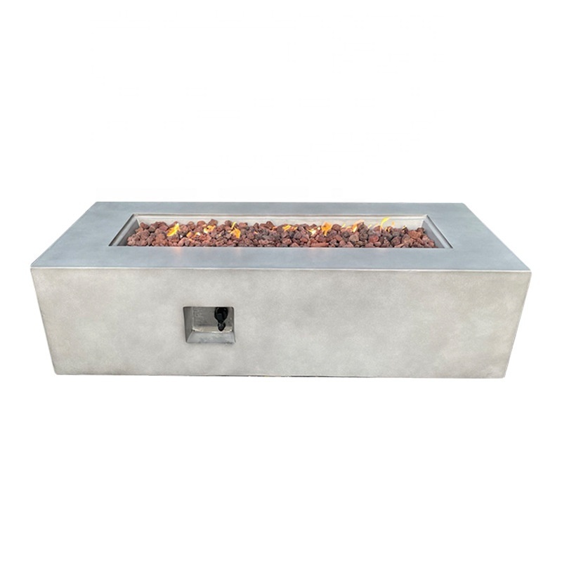 Garden Outdoor Heater Concrete Coffee Table Gas Fire Pit