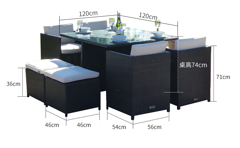 outside furniture pool outdoor restaurant furniture wicker rattan dining table set