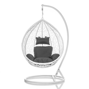 outdoor swing egg swing chair white hanging with stand