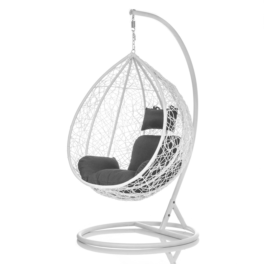 outdoor swing egg swing chair white hanging with stand