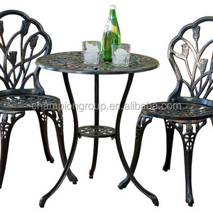 Beautifully designed mosaic cast iron bistro set