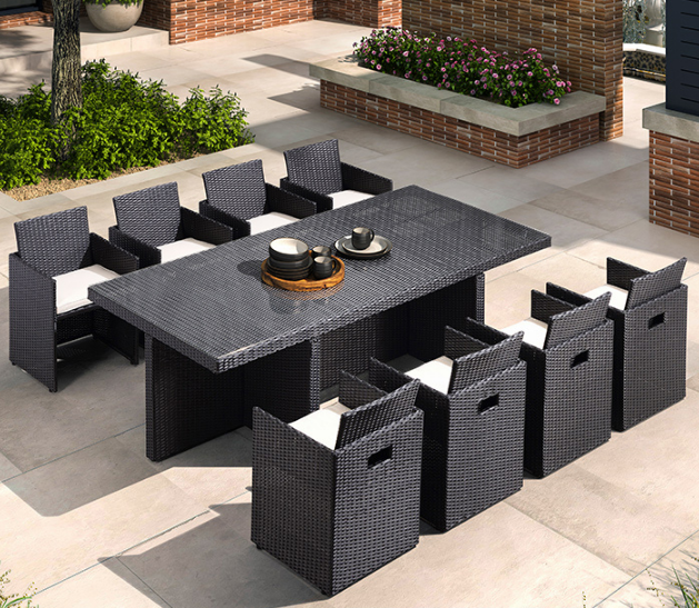 outside furniture pool outdoor restaurant furniture wicker rattan dining table set