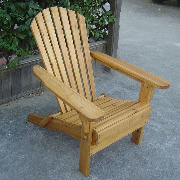 Outdoor Beech Solid Pine Wood Garden Adirondack chair