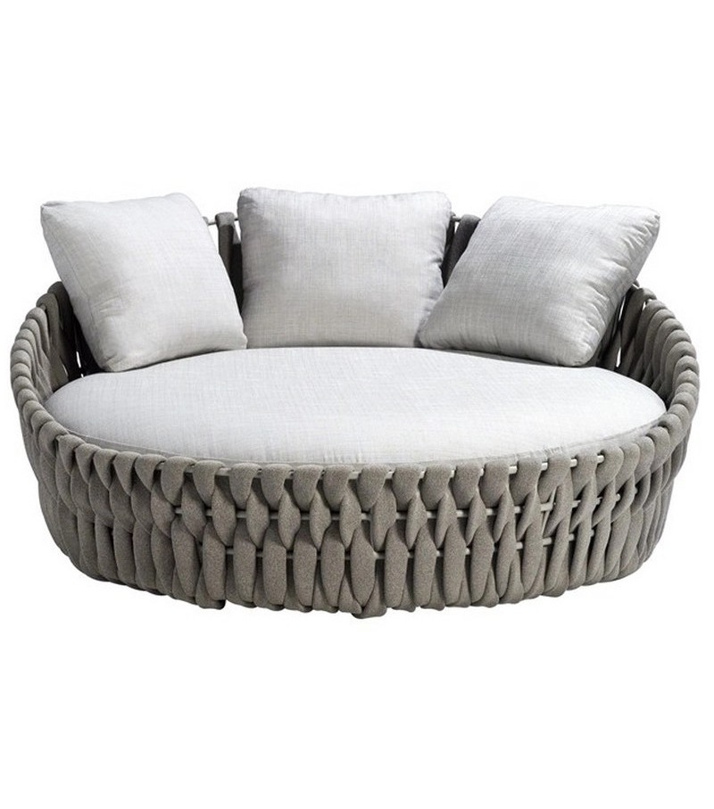 Hot Sale Outdoor Ropes Lounge Daybed With Canopy