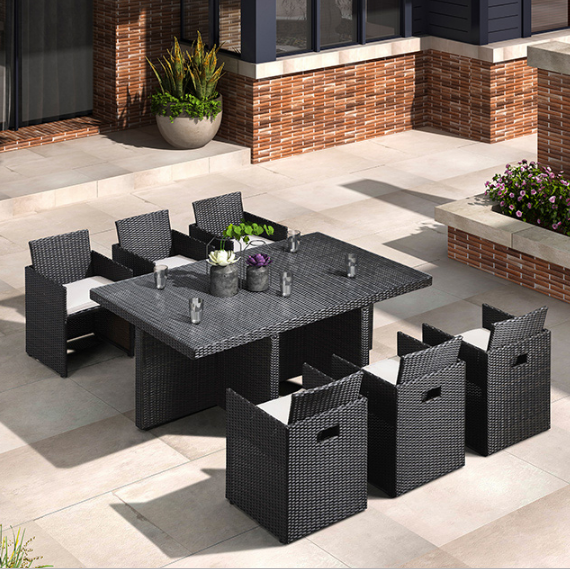 outside furniture pool outdoor restaurant furniture wicker rattan dining table set