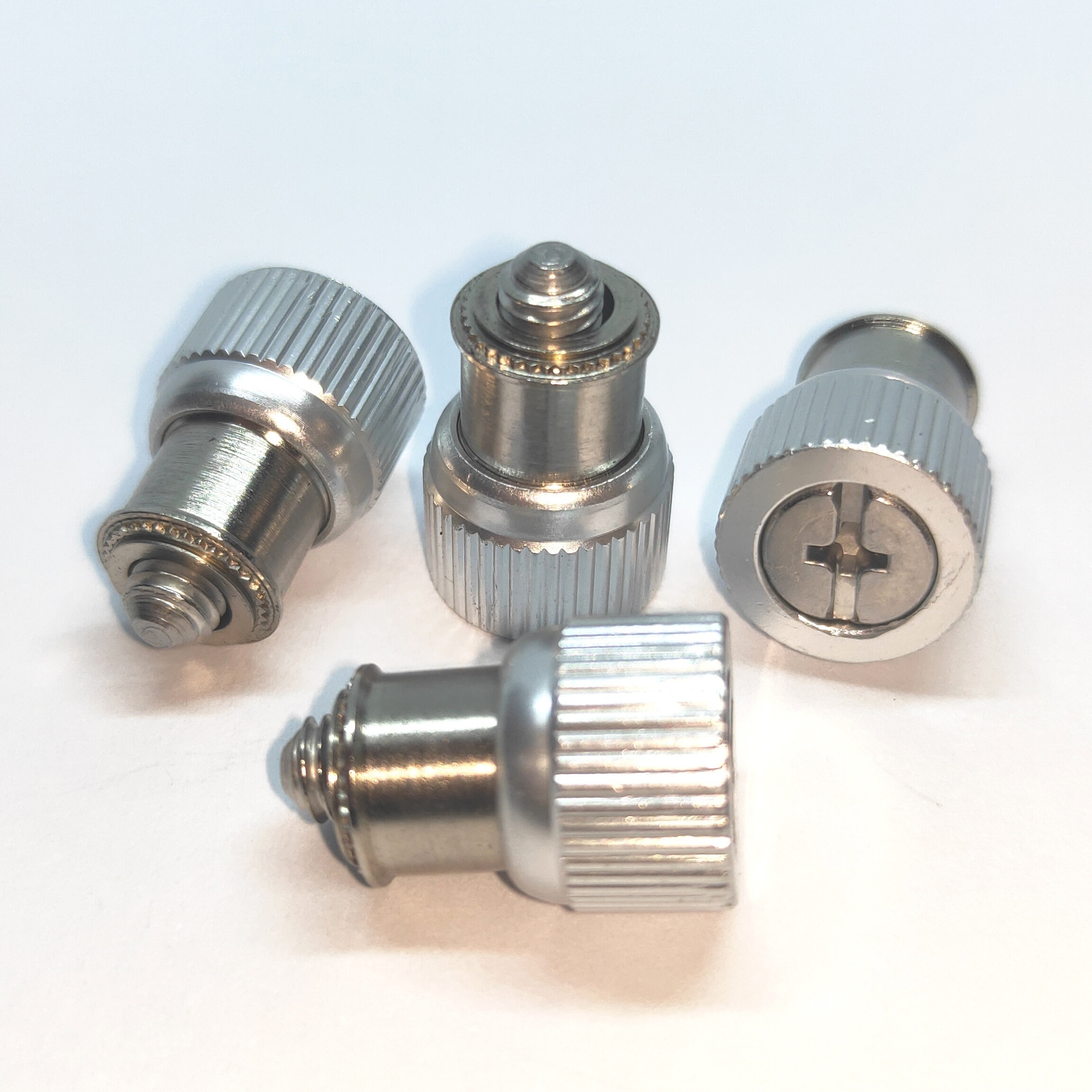 PF11-M4-2 PF11 M4 China Aluminum Knurling Knob Stainless Steel Spring Loaded Captive Panel Screw PCB connector Fastener