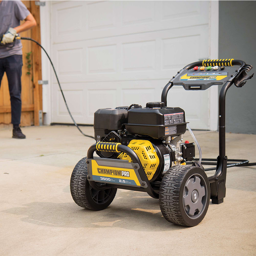 Champion Upgraded 3500 PSI high pressure washer, 2.5GPM portable power washer 5 quick connect nozzles foam cannon