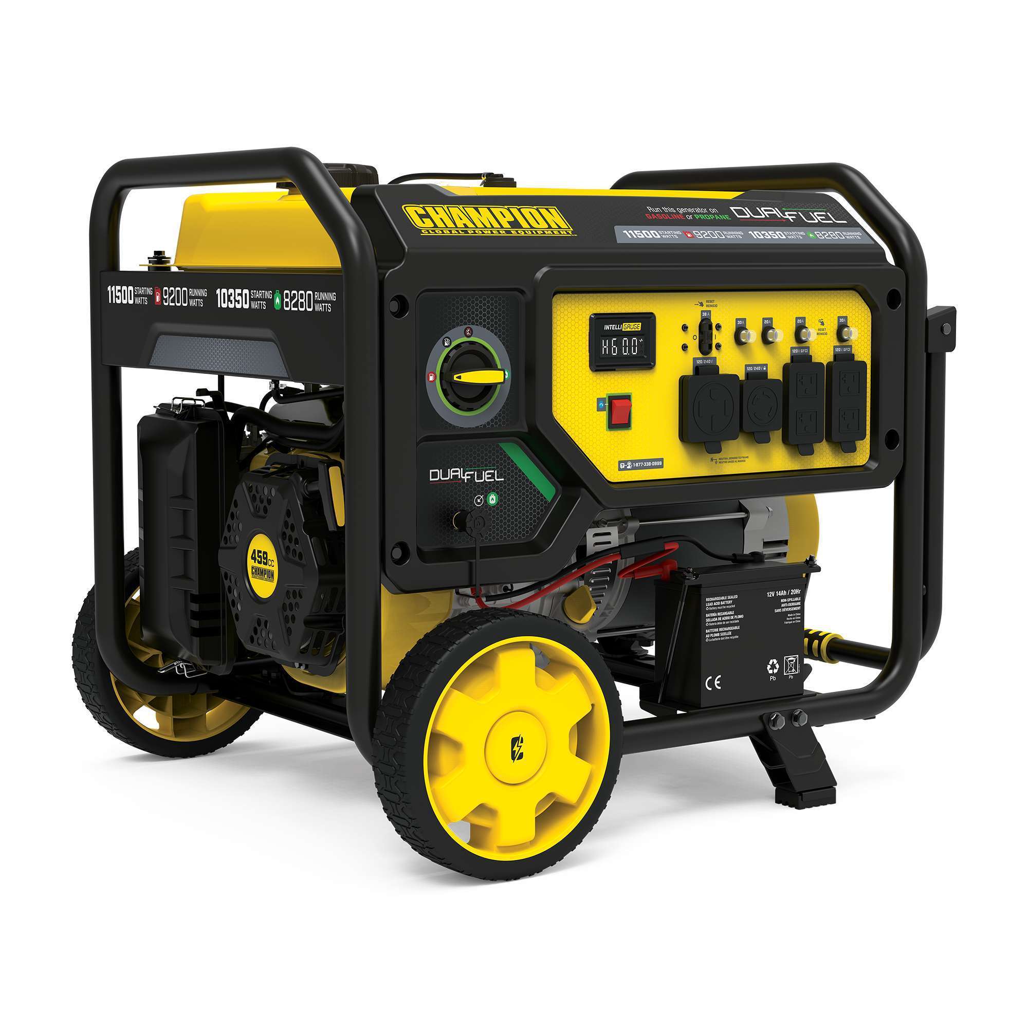 Champion 9200Watt 7KW 7.5KW Dual Fuel Portable Generator LPG Gasoline Generator