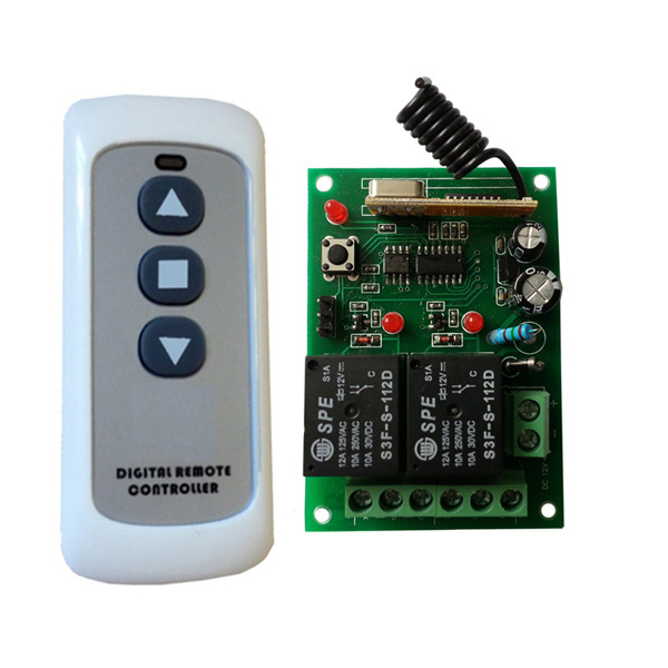 12V 2 Channel Relay RF Wireless Remote Control Receiver Latched/ Toggle/ Momentary adjustable Switch AG-C201