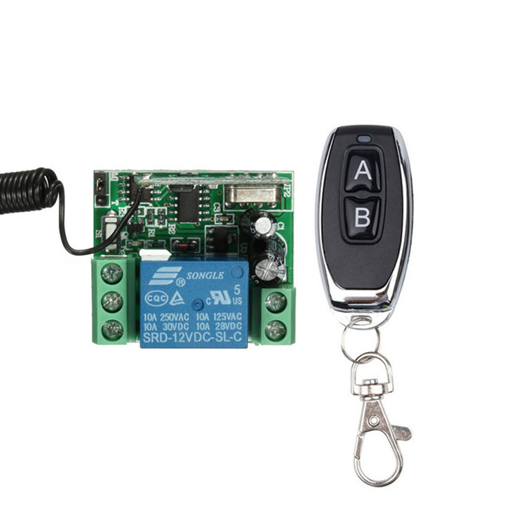 1 channel dc12v 315mhz 433mhz wireless learning code door electric lock remote control switch