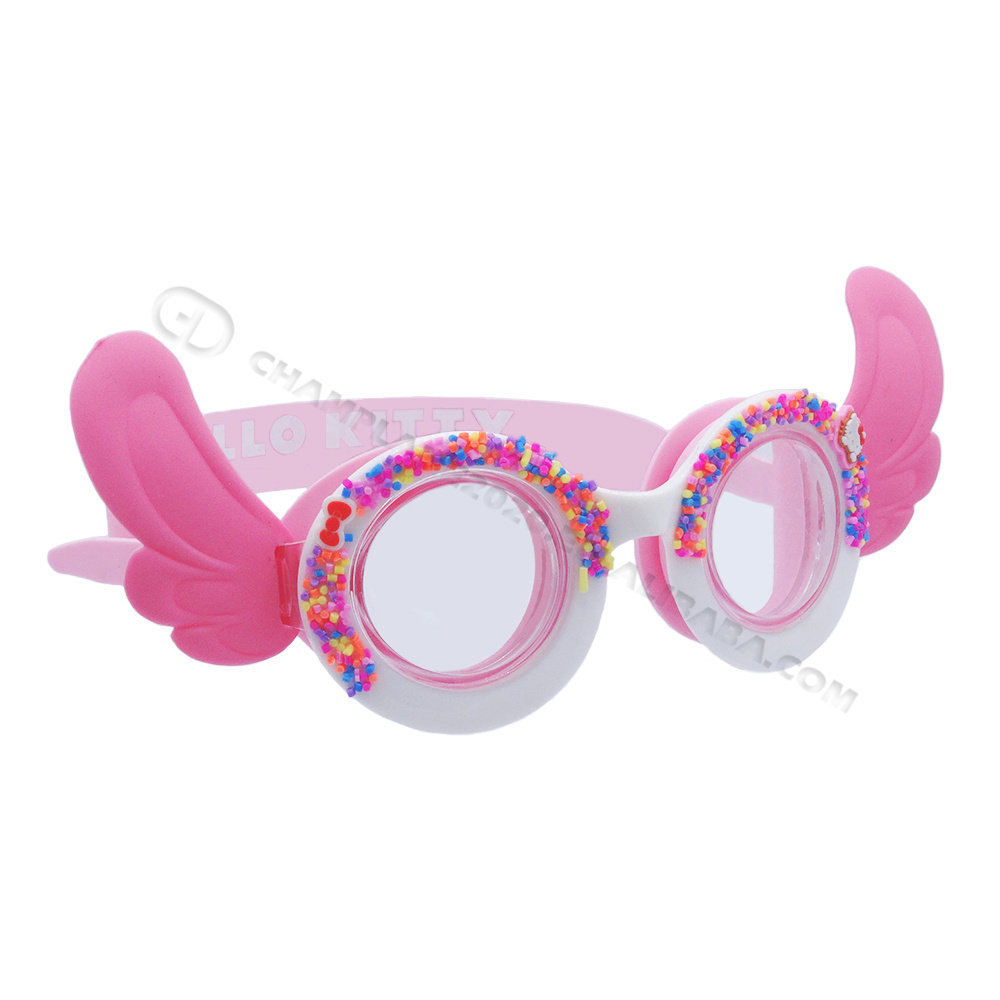 GD Kid swimming goggles colorful child eye protection 2400 swim glasses with Anti-fog PC Silicone head strap