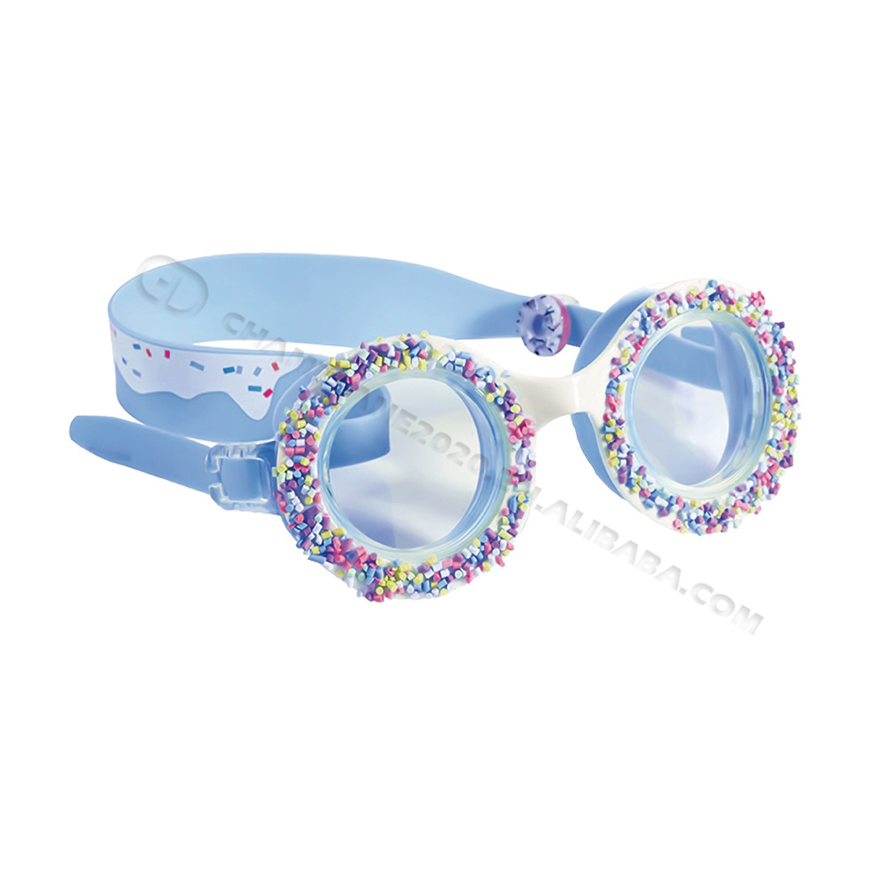 GD Kid swimming goggles colorful child eye protection 2400 swim glasses with Anti-fog PC Silicone head strap