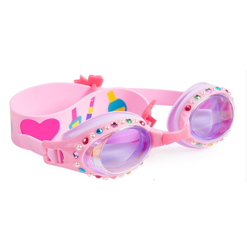 GD children leisure clear lens decorative customize logo silicone waterproof swim goggles