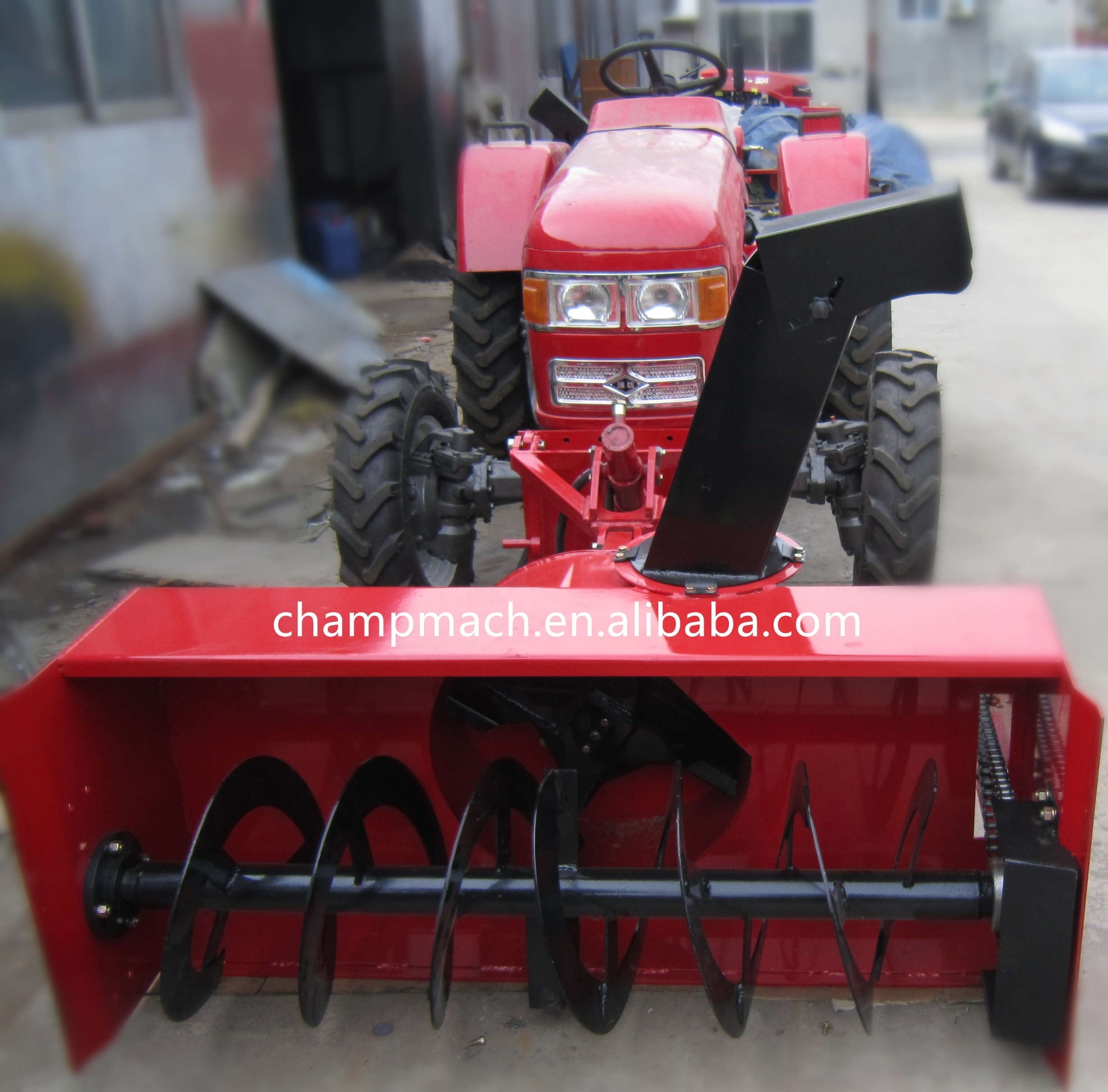 small mini 4wd 25hp farm tractor snow blower with front end loader for sale