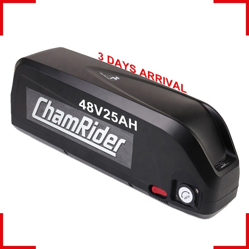 ChamRider Black Lithium Ion Battery 36v 48v 25ah 52v Electric EBike Batteries Bicycle Hailong Max E-Bike Battery