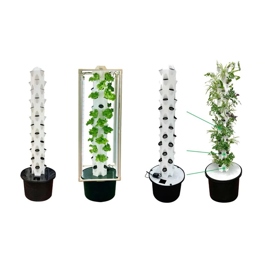 Vertical aeroponic grow tower grow tower hydroponic tower rotator garden systems