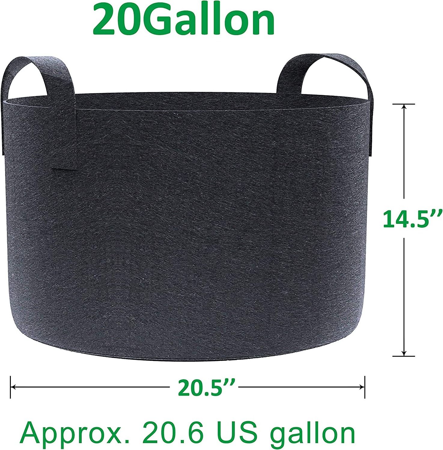 20 25 30 45 gallon canvas cloth flower pot grow bags fabric pots for plants