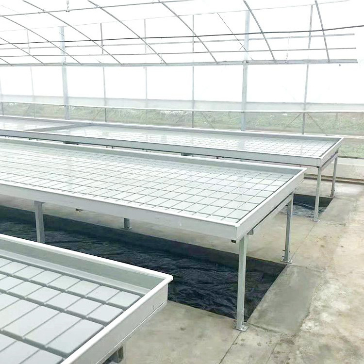 hydroponic greenhouse shelves growing table flood tray